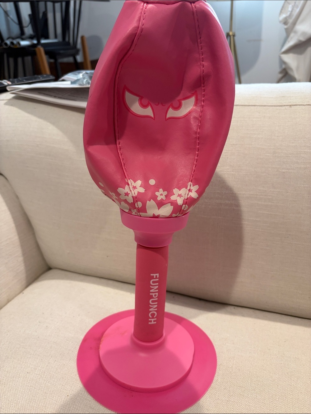 FUNPUNCH FP standing punching bag target kids pink new never used